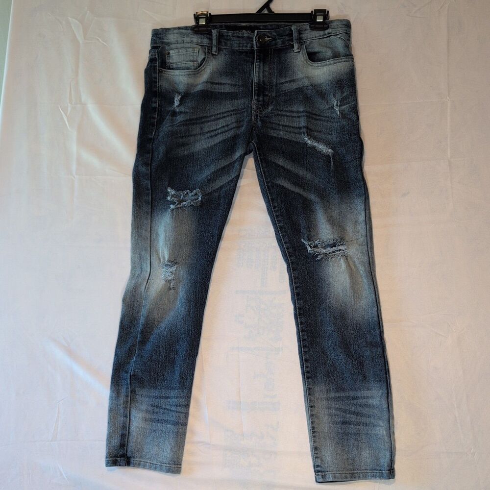 WTO2 Jeans Men's 34x30  Stone Wash Skinny Jeans